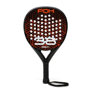 Brimley PDX38 padelracket met zwarte en gele afwerking