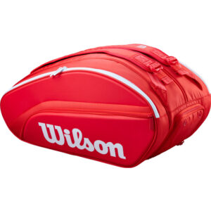 Wilson Super Tour Padeltas in zwart met schouderbanden