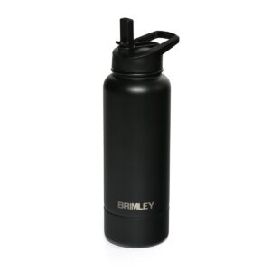 Zwarte Brimley waterfles met inhoud van één liter