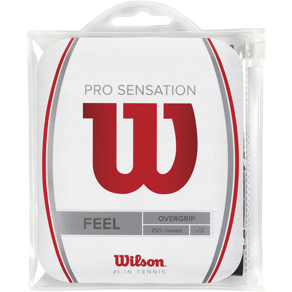Wilson Pro Sensation Overgrip 12 stuks witte griptape voor tennisracket