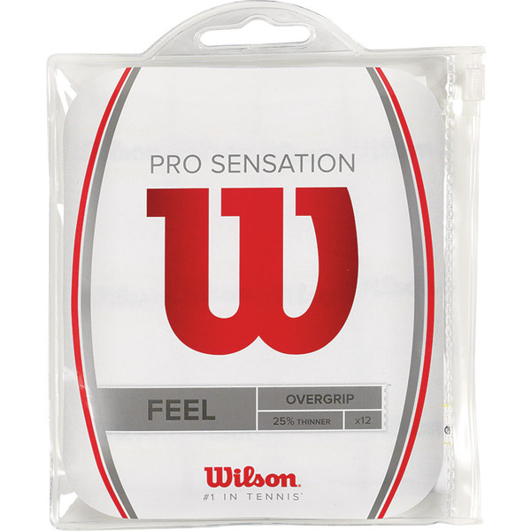 Wilson Pro Sensation Overgrip 12-pack tennisgrepen in zwart