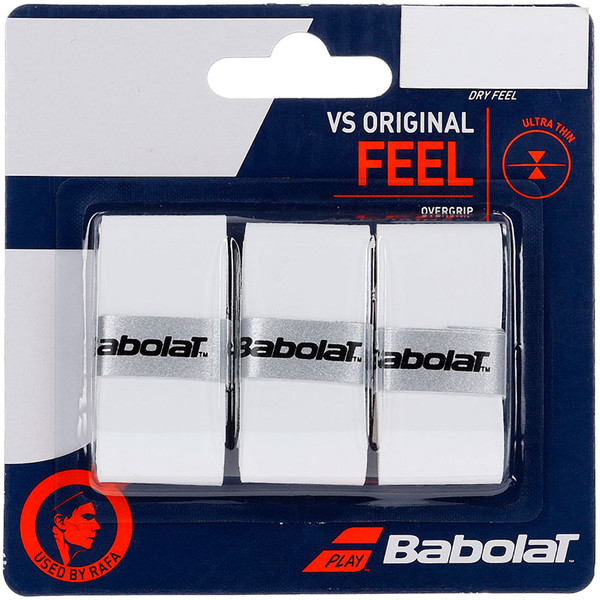 Babolat VS Original Overgrip witte tennisgrip set van drie stuks