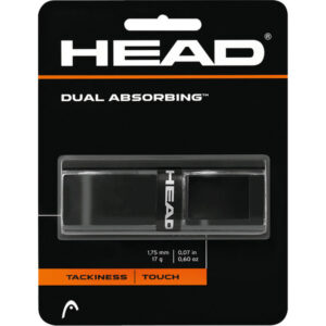 HEAD Dual Absorbing Grip tennisracketgreep in zwart en rood