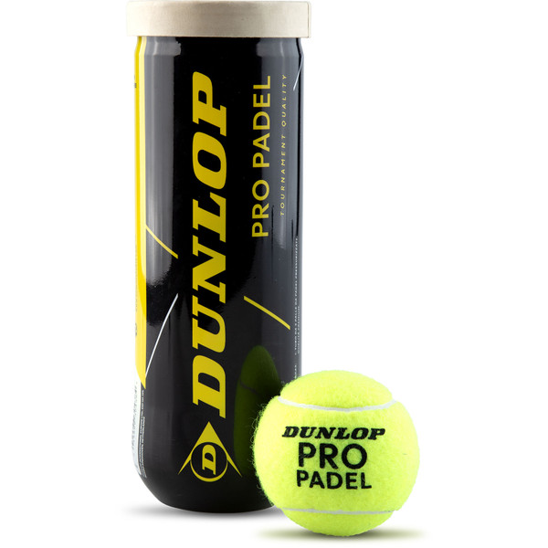 Dunlop Pro Padel tennisballetjes, drie stuks in verpakking