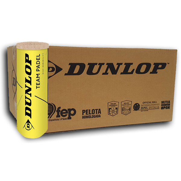 Dunlop Team Padel tennisballen, doos met 24 stuks ballen