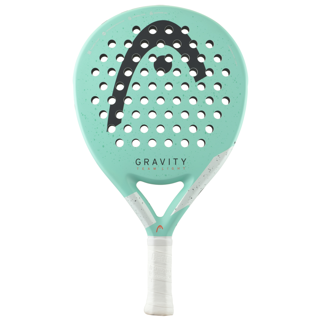 HEAD Gravity Team Light 2024 padelracket in zwart en blauw.