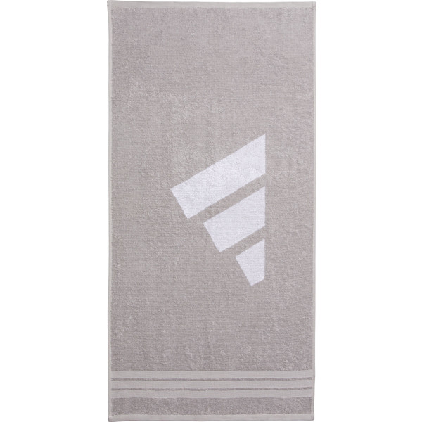 Adidas handdoek in klein formaat, grijs met logo