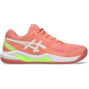 Asics Gel-Dedicate 8 padelschoen voor dames in wit en roze