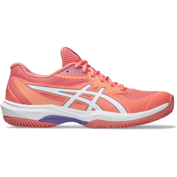 ASICS Game FF padelschoenen voor dames in wit en turquoise.