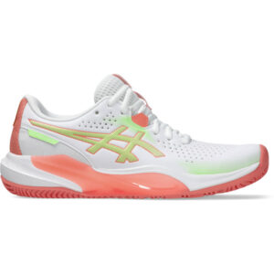 ASICS Gel-Challenger 15 padelschoenen voor dames in wit en roze