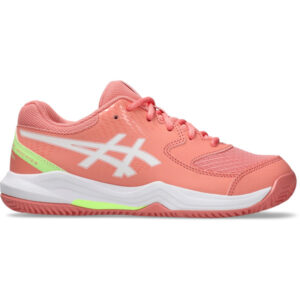 ASICS Gel-Dedicate 8 Padel Junior tennisschoenen in wit met blauwe accenten