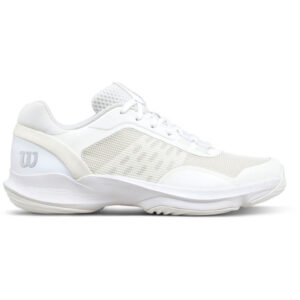 Wilson Hurakn Pro 2.0 damesracketschoenen in wit en blauw design