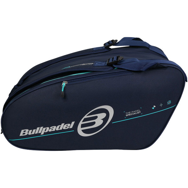 Bullpadel Tour Racketbag zwart met logo en draagriem