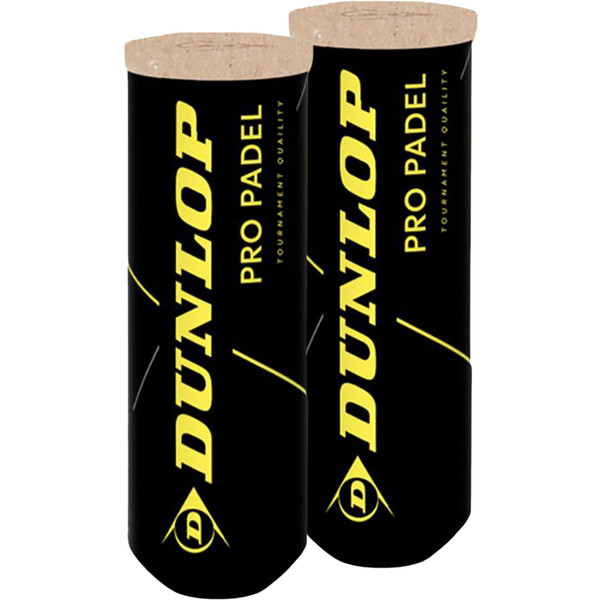 Dunlop Pro Padel tennisballen, twee tubes van drie stuks
