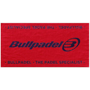 Bullpadel logo handdoek in wit, 100x50 centimeter groot
