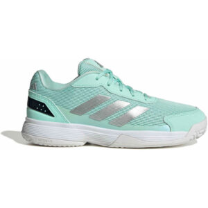 Adidas Crazyquick Padel Junior tennisschoenen in zwart en wit.
