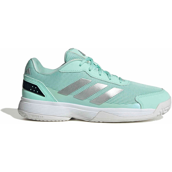 Adidas Crazyquick Padel Junior tennisschoenen in zwart en wit.