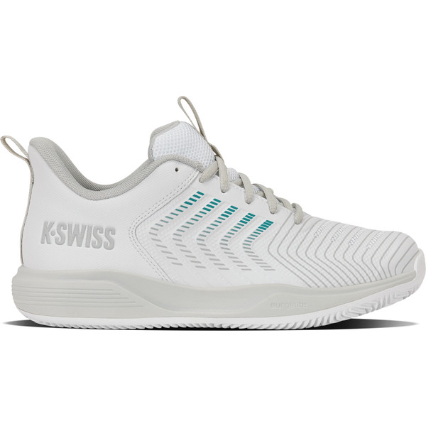 K-Swiss Ultrashot Light Clay damestennis wit-rode sportschoen