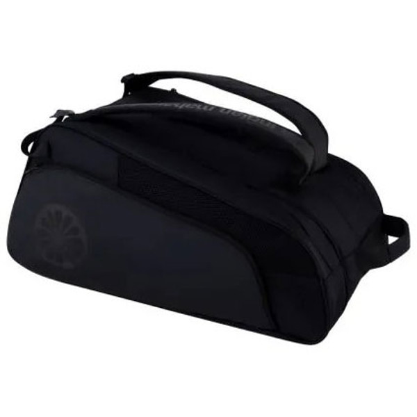 Indian Maharadja Padel Large Racketbag zwart met gele accenten