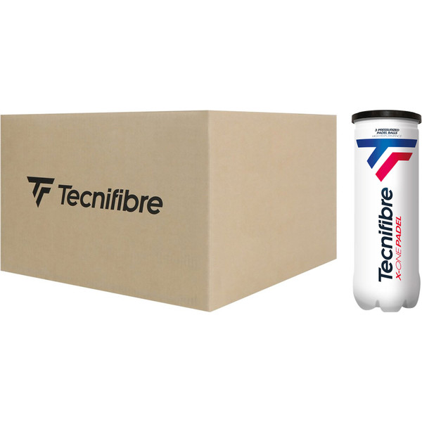 Doos Tecnifibre Padel X-One tennisballen, 24 stuks, professionele kwaliteit