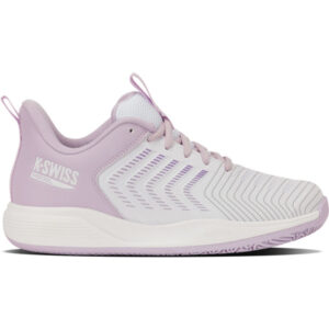 K-Swiss Ultrashot Light Padel damesschoenen in wit en roze.