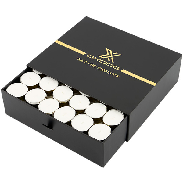 Oxdog Gold Pro Overgrip tennisgrips 60 stuks zwart