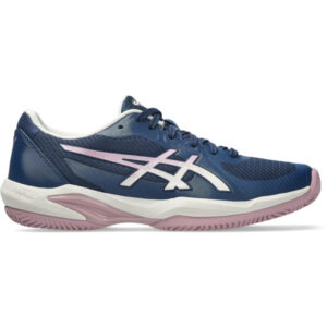 ASICS Solution Swift FF 2 Clay tennisschoen voor dames, witte en donkerblauwe kleuren