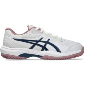 ASICS Gel-Game GS kleitennisschoen voor kinderen in wit en blauw