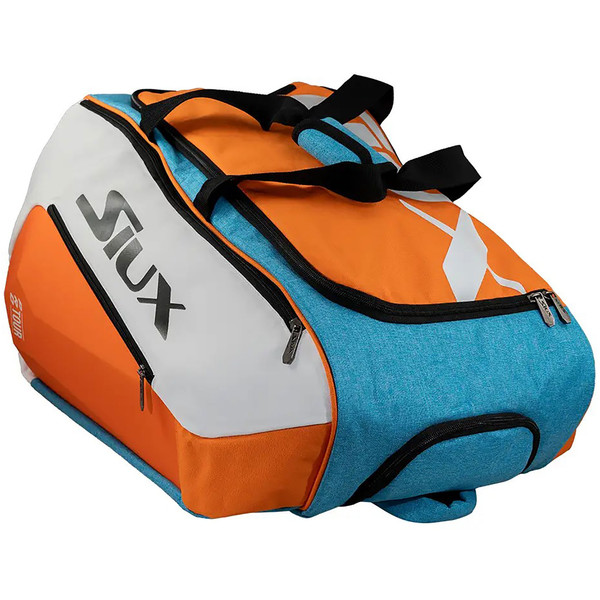 Siux Tour racketbag in zwart met blauwe accenten