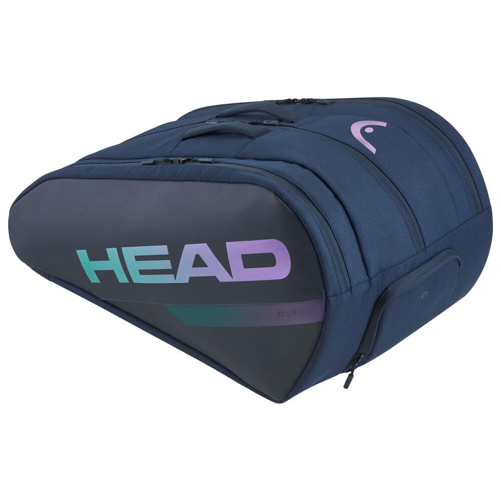 Head Tour Padel Bag L zwart, grote paddeltennistas voor 2 rackets.