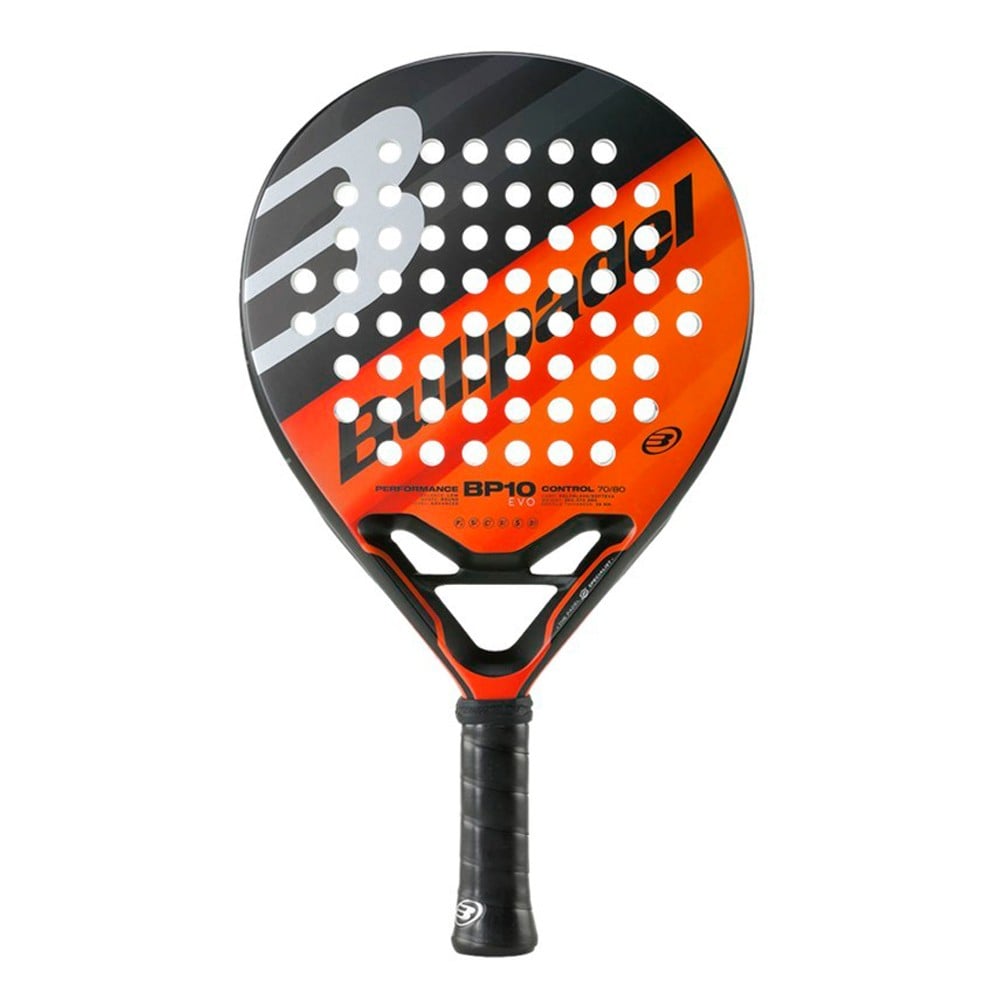 Bullpadel BP10 EVO 2023 unisex padel racket zwart met rood design