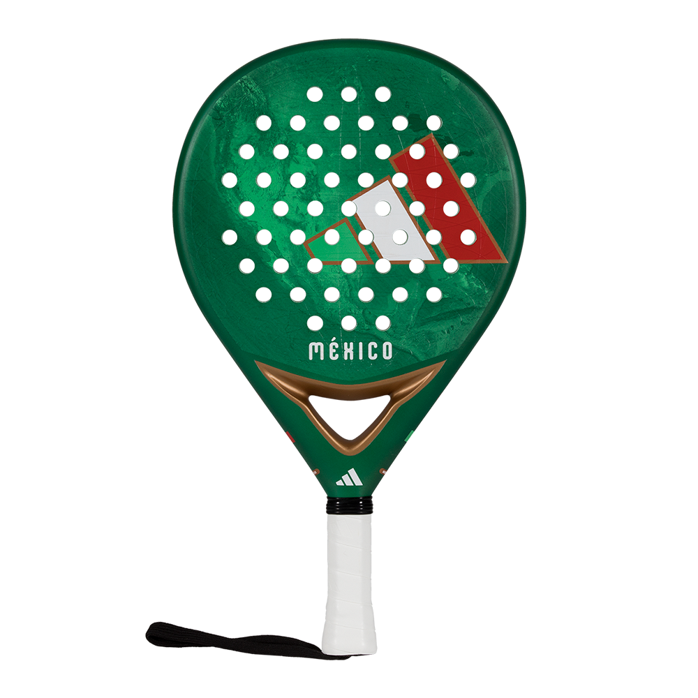 Adidas World Cup Mexico 2026 tennisracket met zwarte en witte design