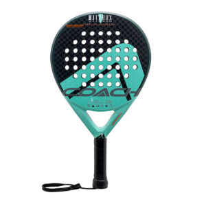 Paddle Coach Bitubox 12K 2025 racket met zwart ontwerp en gele accenten