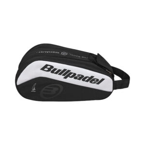 Bullpadel zwarte padel tas met compartimenten en handvaten