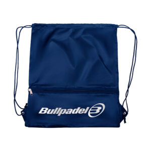 Bullpadel marineblauwe padel gymsack met zilverkleurig logo