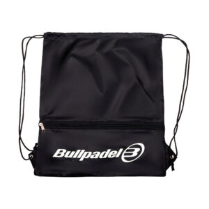 Zwarte Bullpadel gymsack met ritsen, unisex padeltas