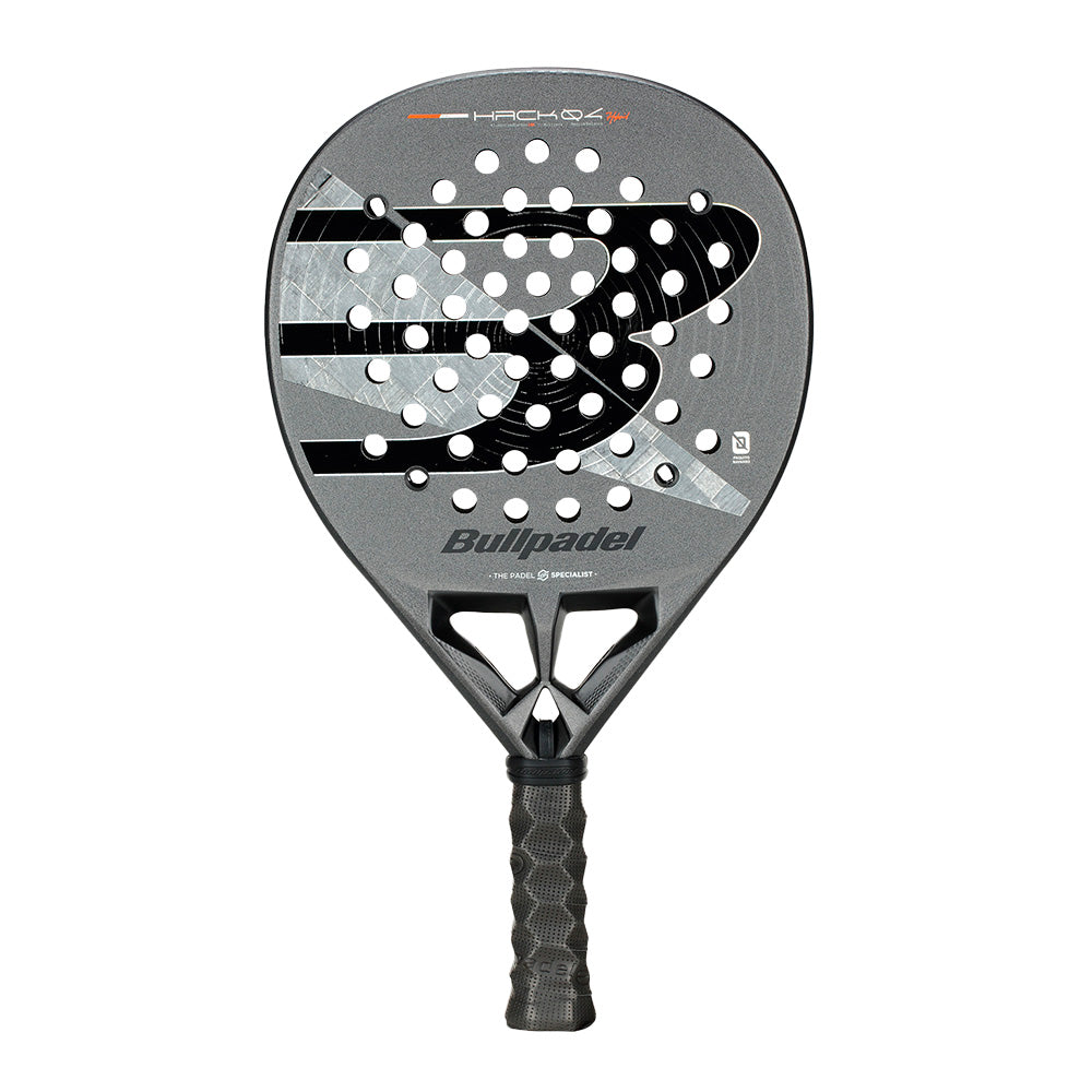 Bullpadel Hack 04 Hyb 2026 padel racket met hybride technologie in zwart