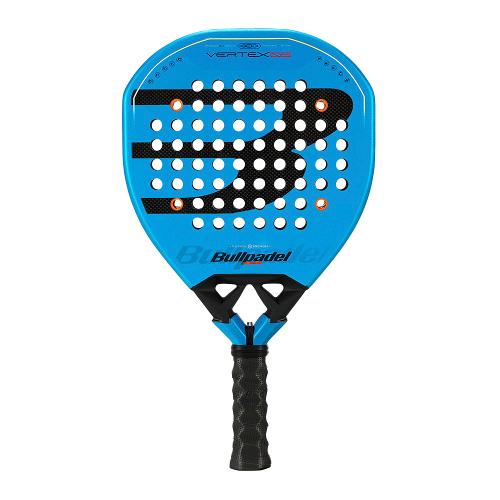 Bullpadel VERTEX 05 GEO padelracket in zwart en oranje design