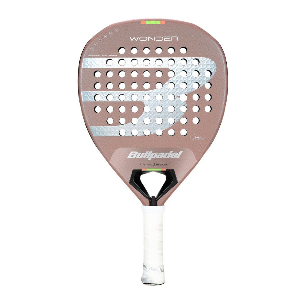 Bullpadel Wonder 2026 vrouwenpadel racket in wit en paars design