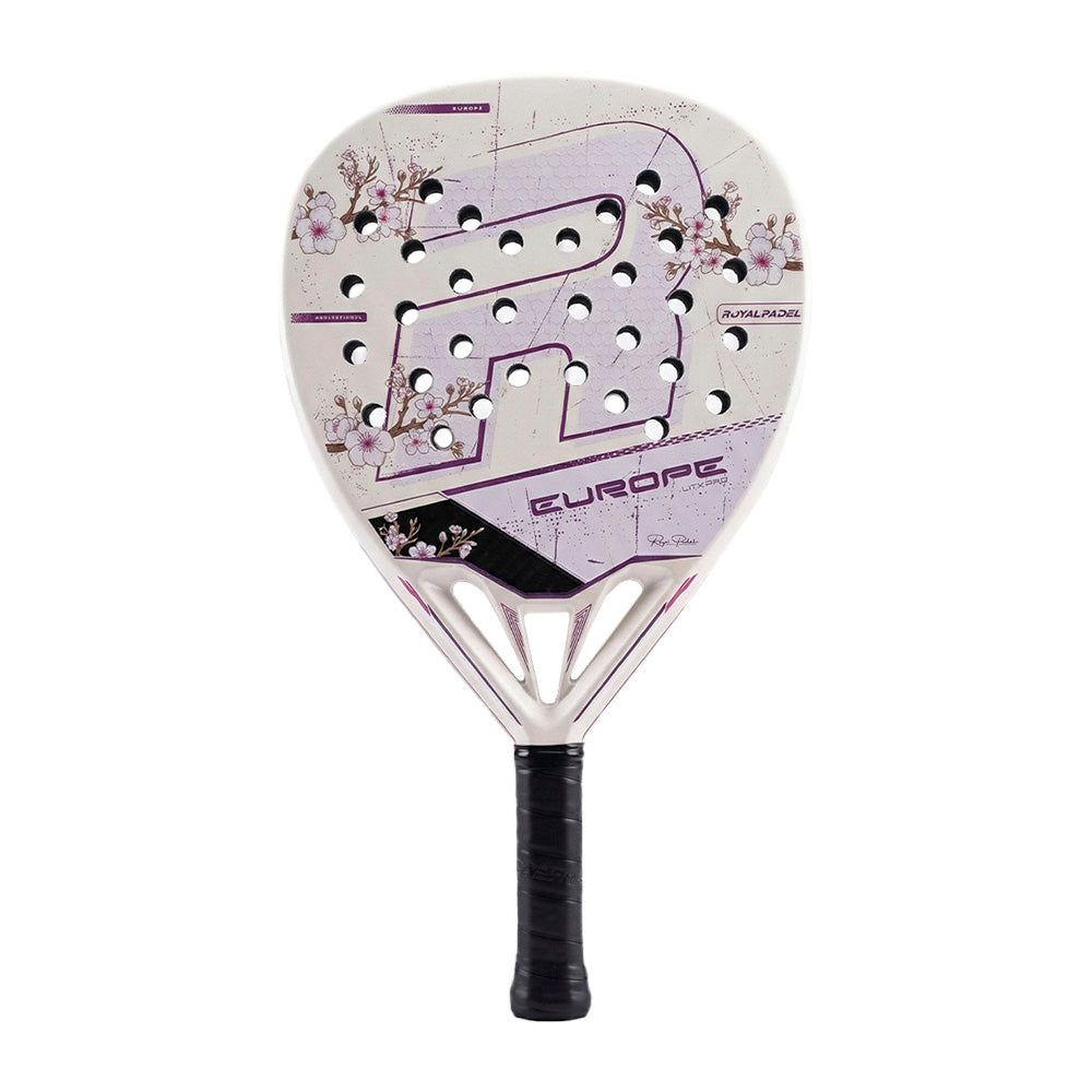 Royal Padel Europe Lite 2026 padel racket in blauw en wit design
