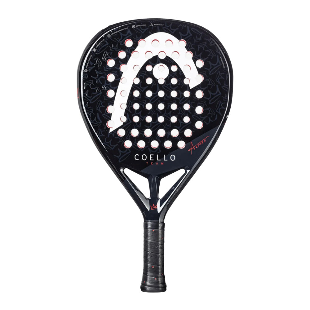 Head Coello Team 2025 unisex padelracket in zwart en blauw design