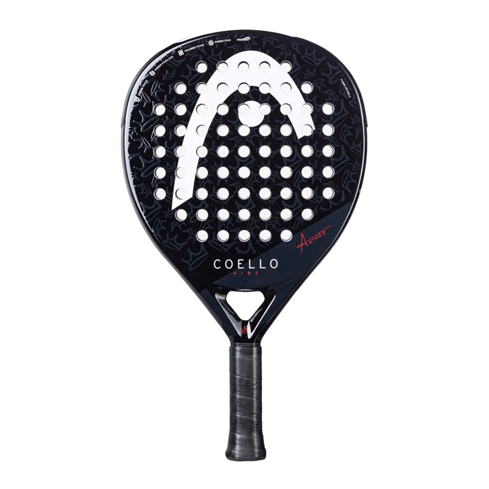 Head Coello Vibe 2025 unisex padel racket in zwart en blauw design