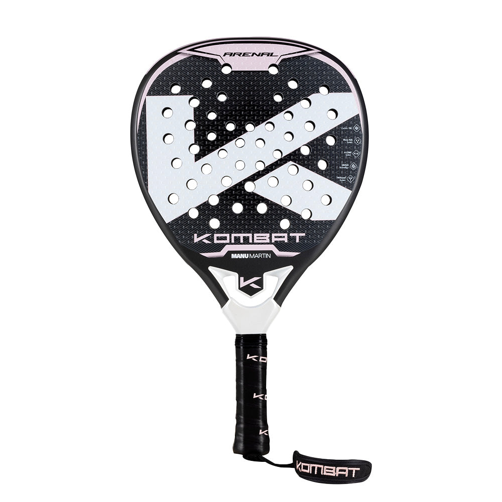 Kombat ARENAL 2026 kiteboard in zwart met rode accenten, bovenaanzicht
