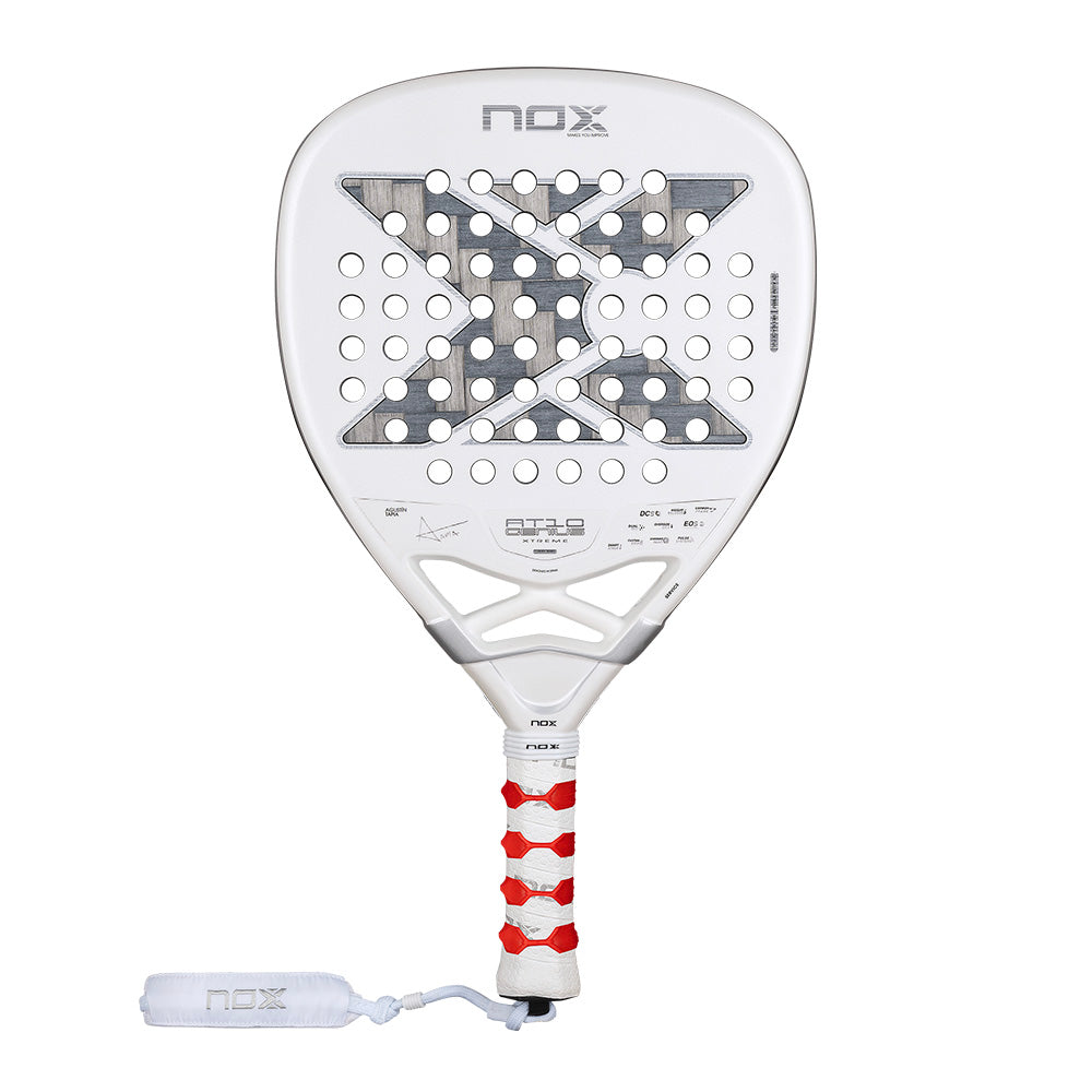 Nox AT10 Genius Attack padel racket zwart en oranje design