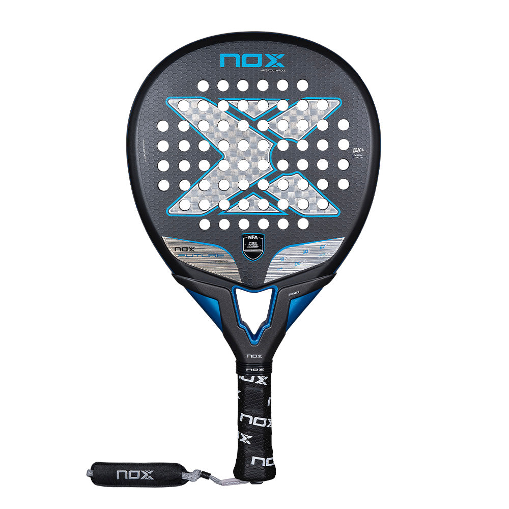 Nox Future Hybrid 12K NFA Series 2025 unisex padelracket zwart geel