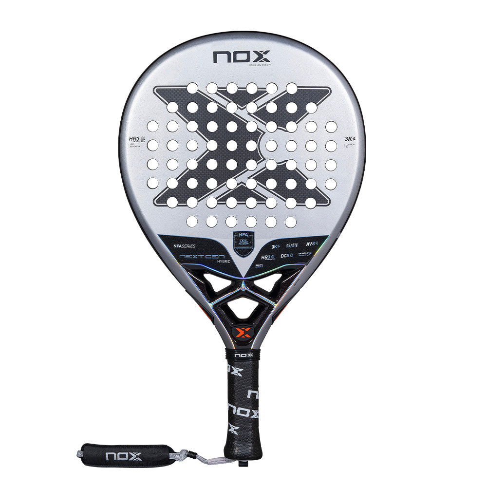 Nox Nextgen Pro Hybrid 3K padel racket zwart en rood design