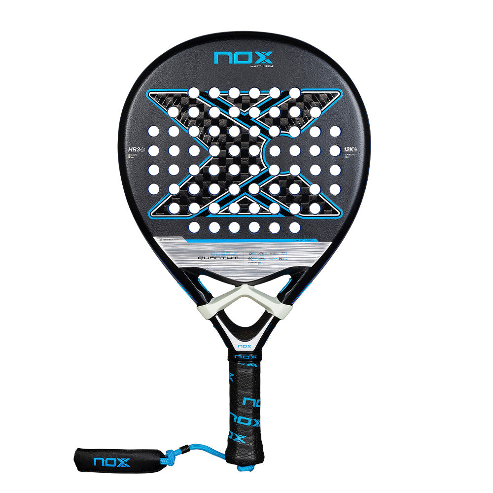 Nox Quantum Cobalt 12K 2025 tennisracket in blauw design