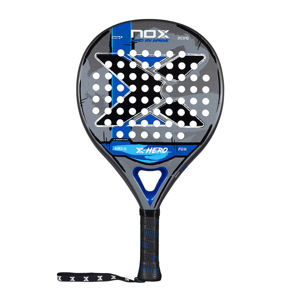 Blauwe NOX X-HERO rackettas met vakken voor spullen