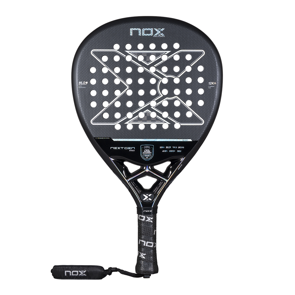 NOX NEXTGEN PRO Attack padelracket zwart met geel design