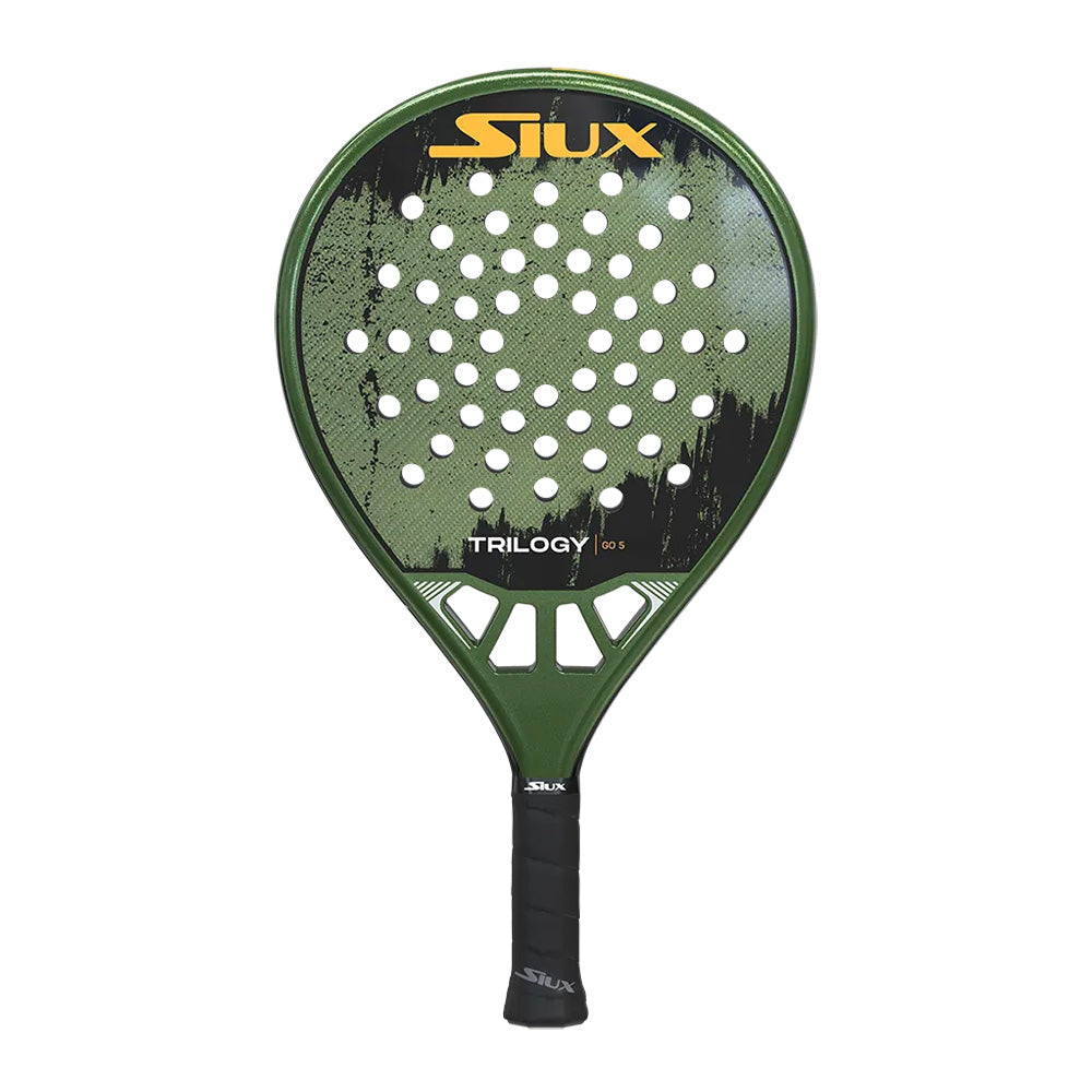 Siux Trilogy Go 5 2025 padel racket zwart geel wit